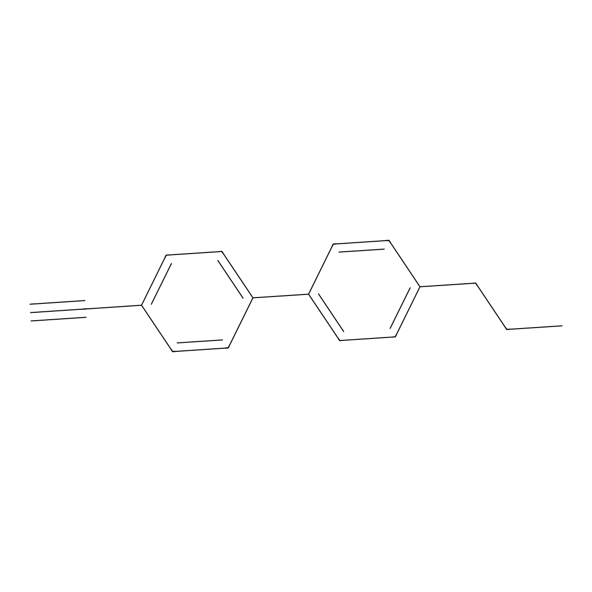 4-Ethynyl-4'-propyl-1,1'-biphenyl molecular structure, CAS 360768-57-6