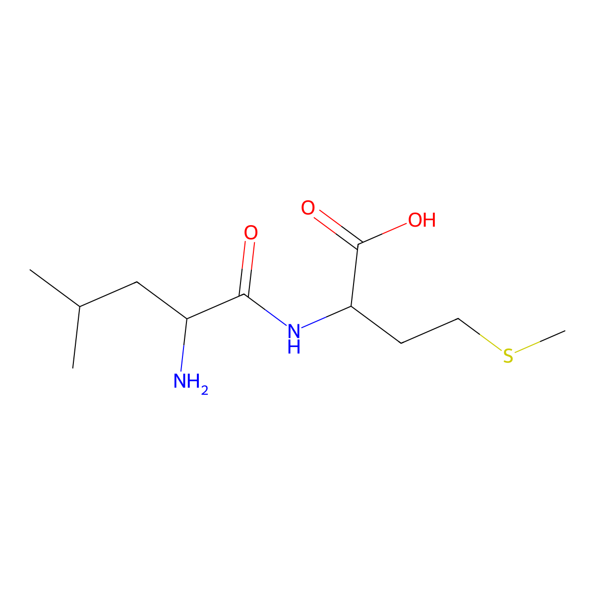 Leu-met molecular structure, CAS 36077-39-1