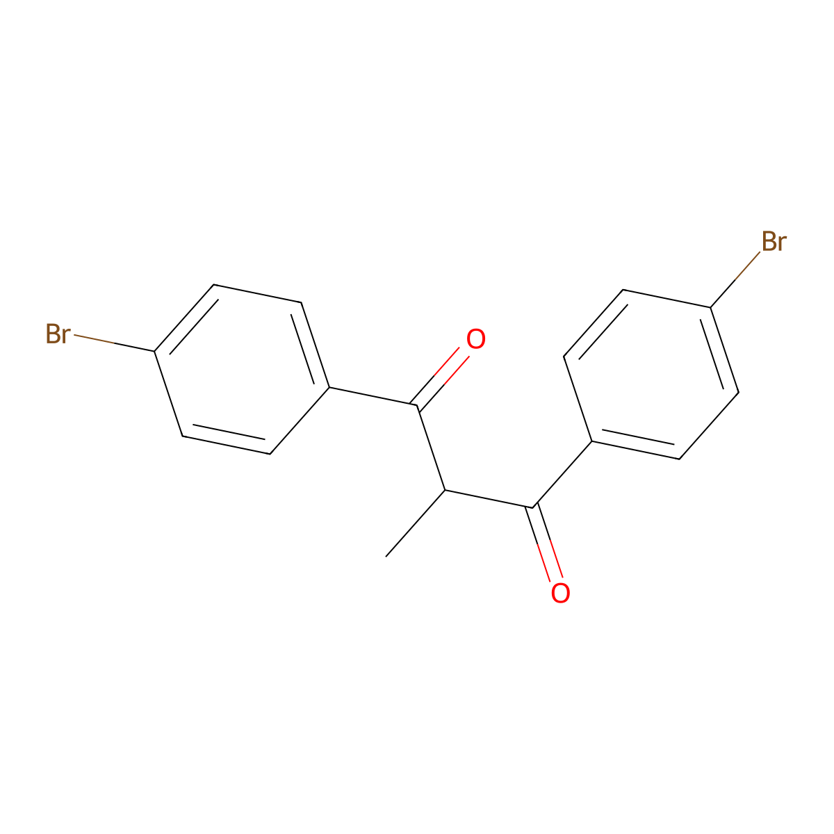 1,3-Bis(4-bromophenyl)-2-methylpropane-1,3-dione molecular structure, CAS 360771-14-8