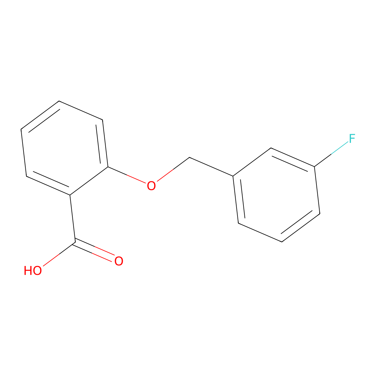 2-[(3-Fluorobenzyl)oxy]benzoic acid molecular structure, CAS 360778-48-9