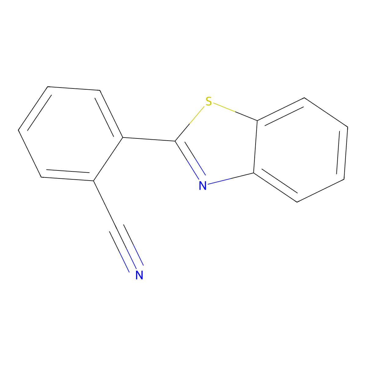 2-(1,3-Benzothiazol-2-yl)benzonitrile molecular structure, CAS 36078-60-1