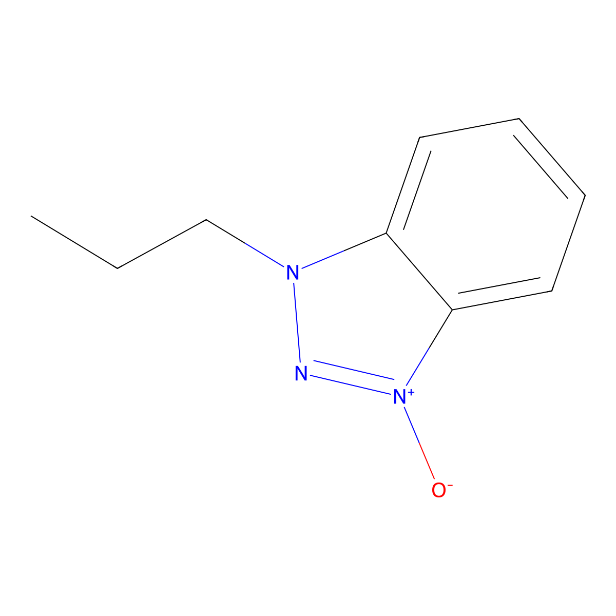 1-Propyl-1H-1,2,3-benzotriazol-3-ium-3-olate molecular structure, CAS 360787-15-1