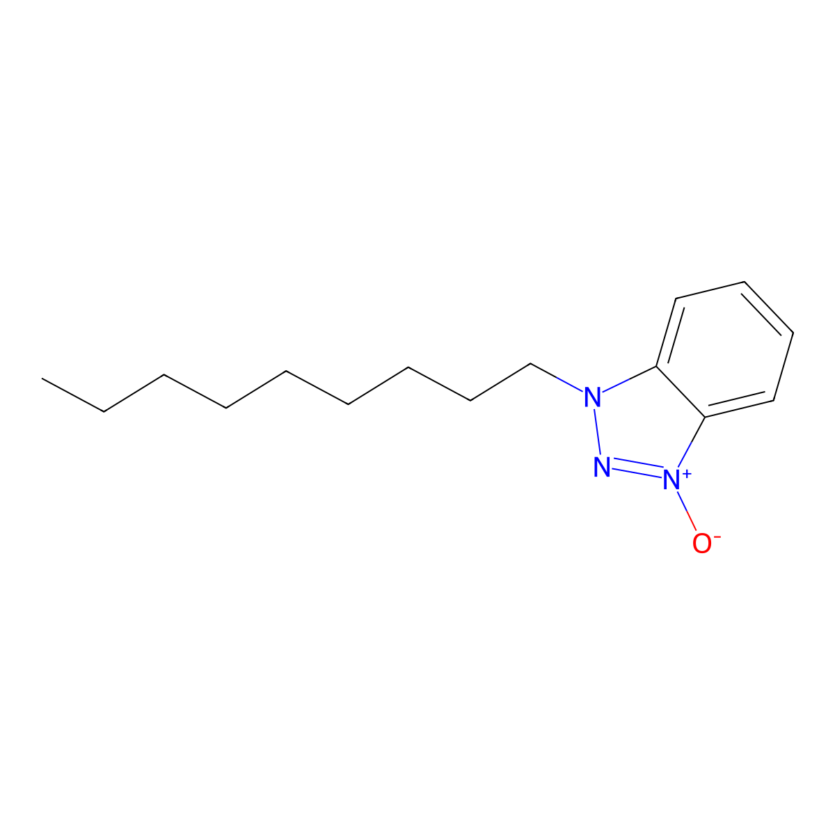 1-Nonyl-1H-1,2,3-benzotriazol-3-ium-3-olate molecular structure, CAS 360787-17-3