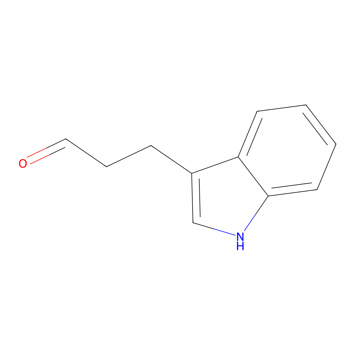 3-(1H-indol-3-yl)propanal molecular structure, CAS 360788-02-9
