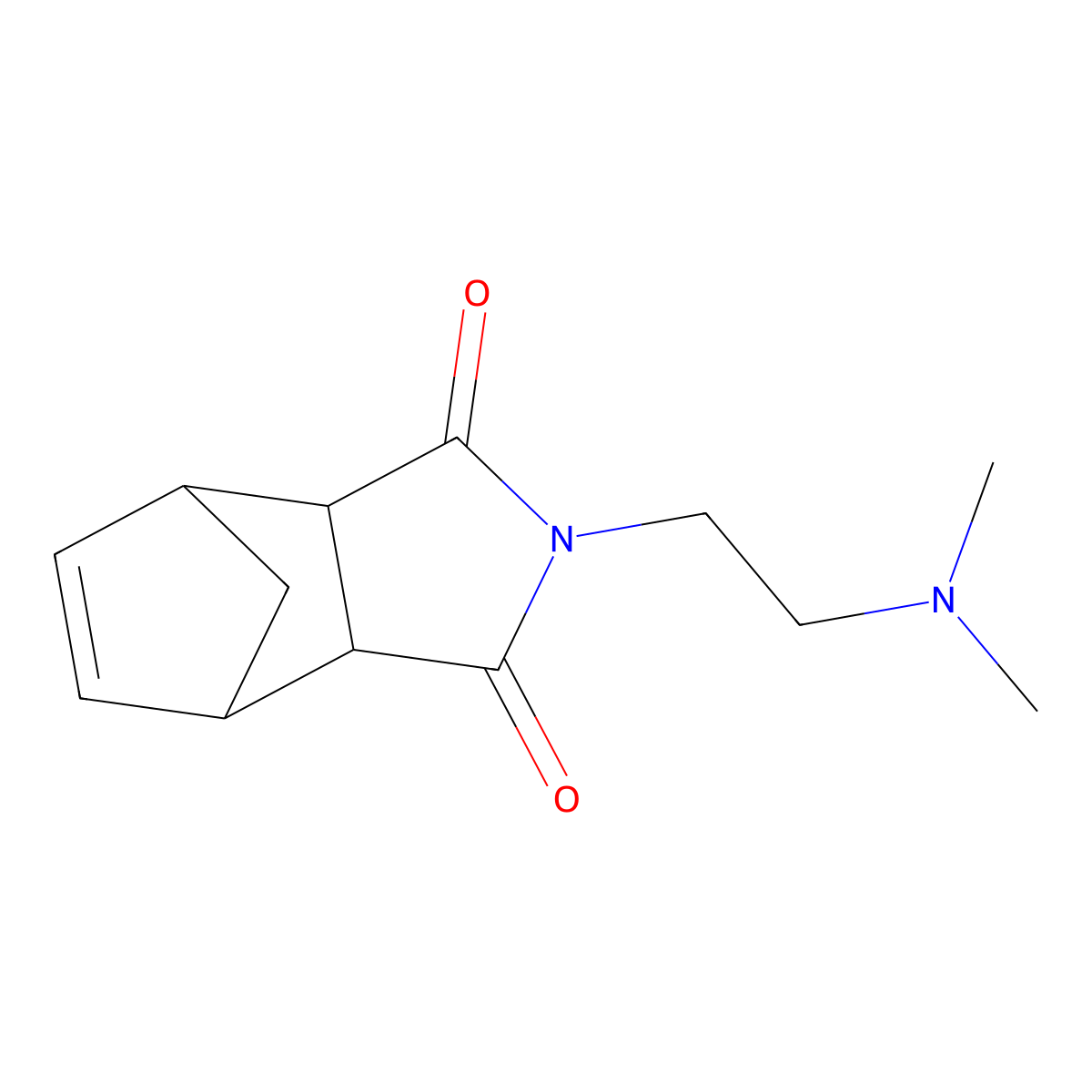 2-(2-(dimethylamino)ethyl)-3a,4,7,7a-tetrahydro-1H-4,7-methanoisoindole-1,3(2H)-dione molecular structure, CAS 360789-97-5