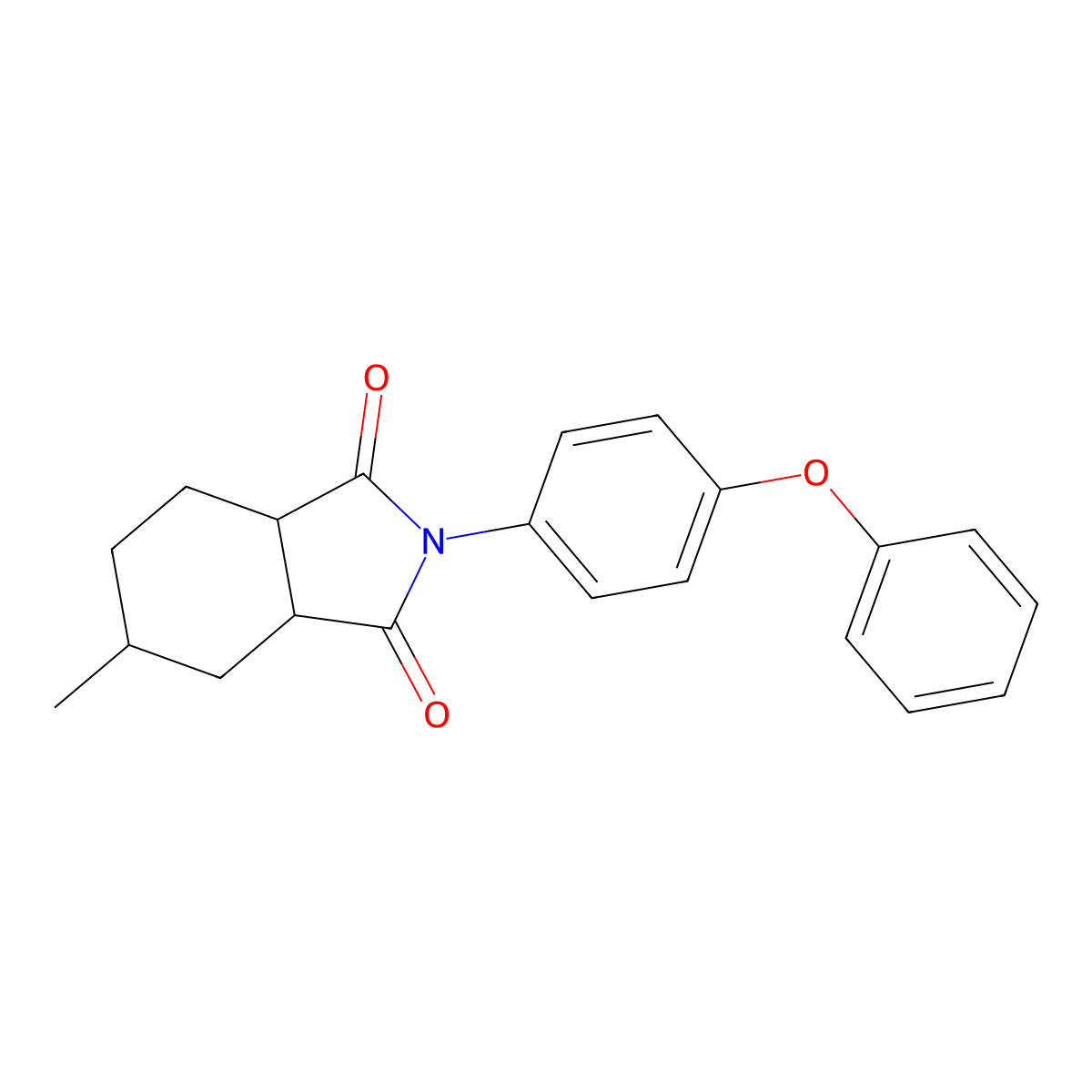 5-methyl-2-(4-phenoxyphenyl)hexahydro-1H-isoindole-1,3(2H)-dione molecular structure, CAS 360790-13-2