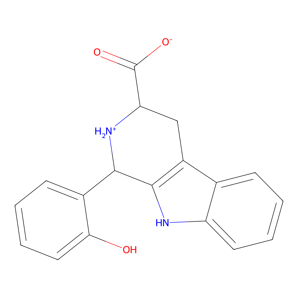 1-(2-hydroxyphenyl)-2,3,4,9-tetrahydro-1H-pyrido[3,4-b]indole-3-carboxylic acid molecular structure, CAS 360791-48-6