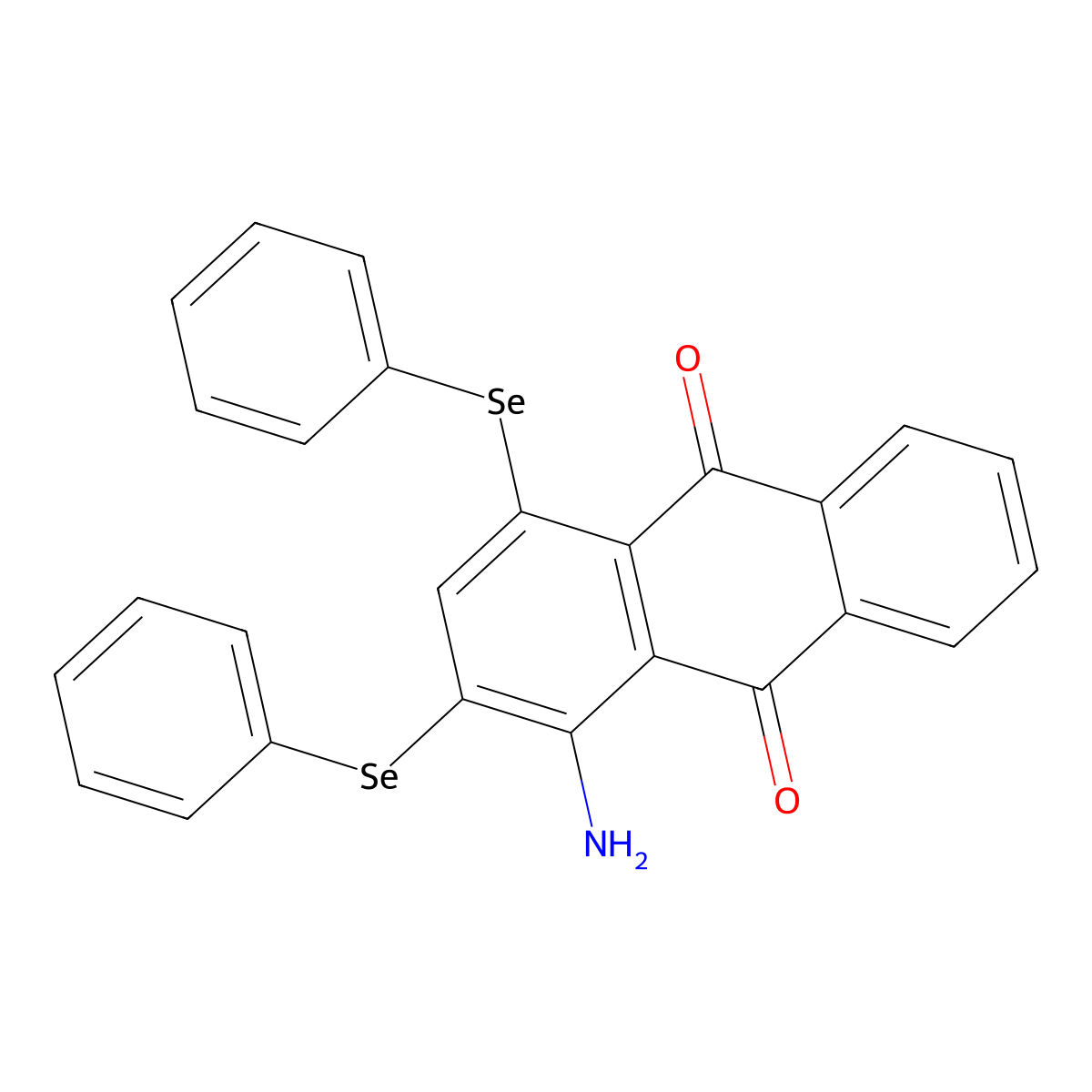 1-Amino-2,4-bis(phenylselanyl)anthracene-9,10-dione molecular structure, CAS 360791-54-4