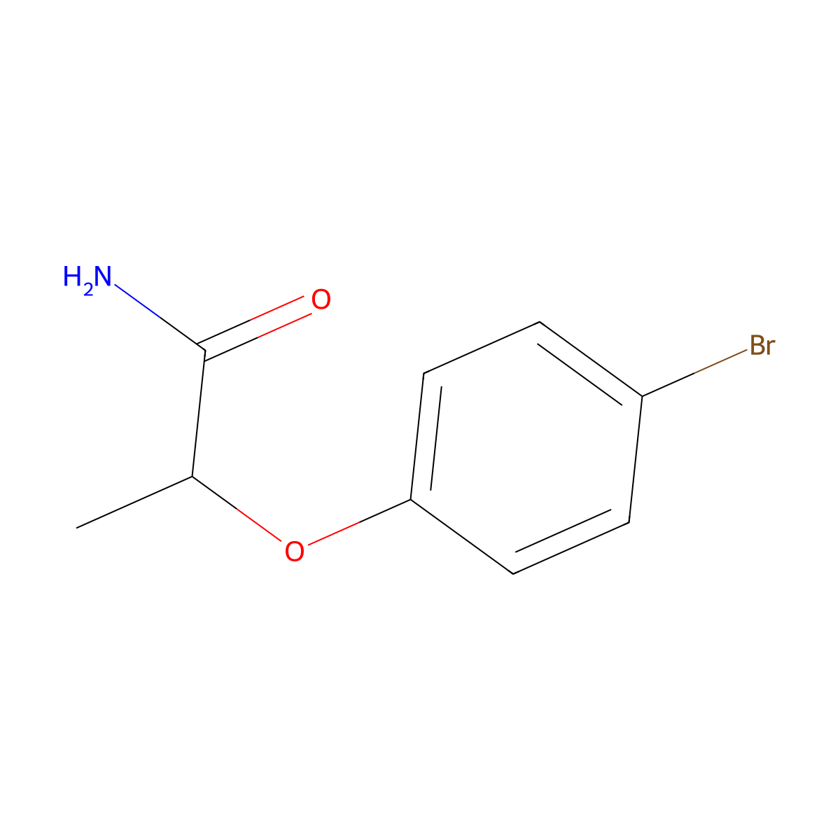 2-(4-Bromophenoxy)propanamide molecular structure, CAS 360791-98-6