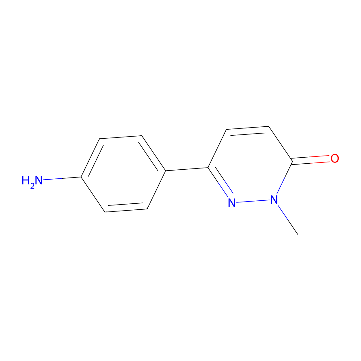 6-(4-Aminophenyl)-2-methylpyridazin-3-one molecular structure, CAS 360795-51-3