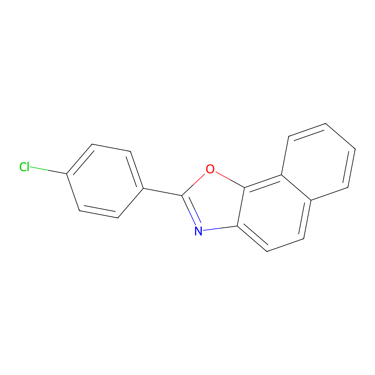 2-(4-Chlorophenyl)naphth[2,1-D]oxazole molecular structure, CAS 3608-49-9