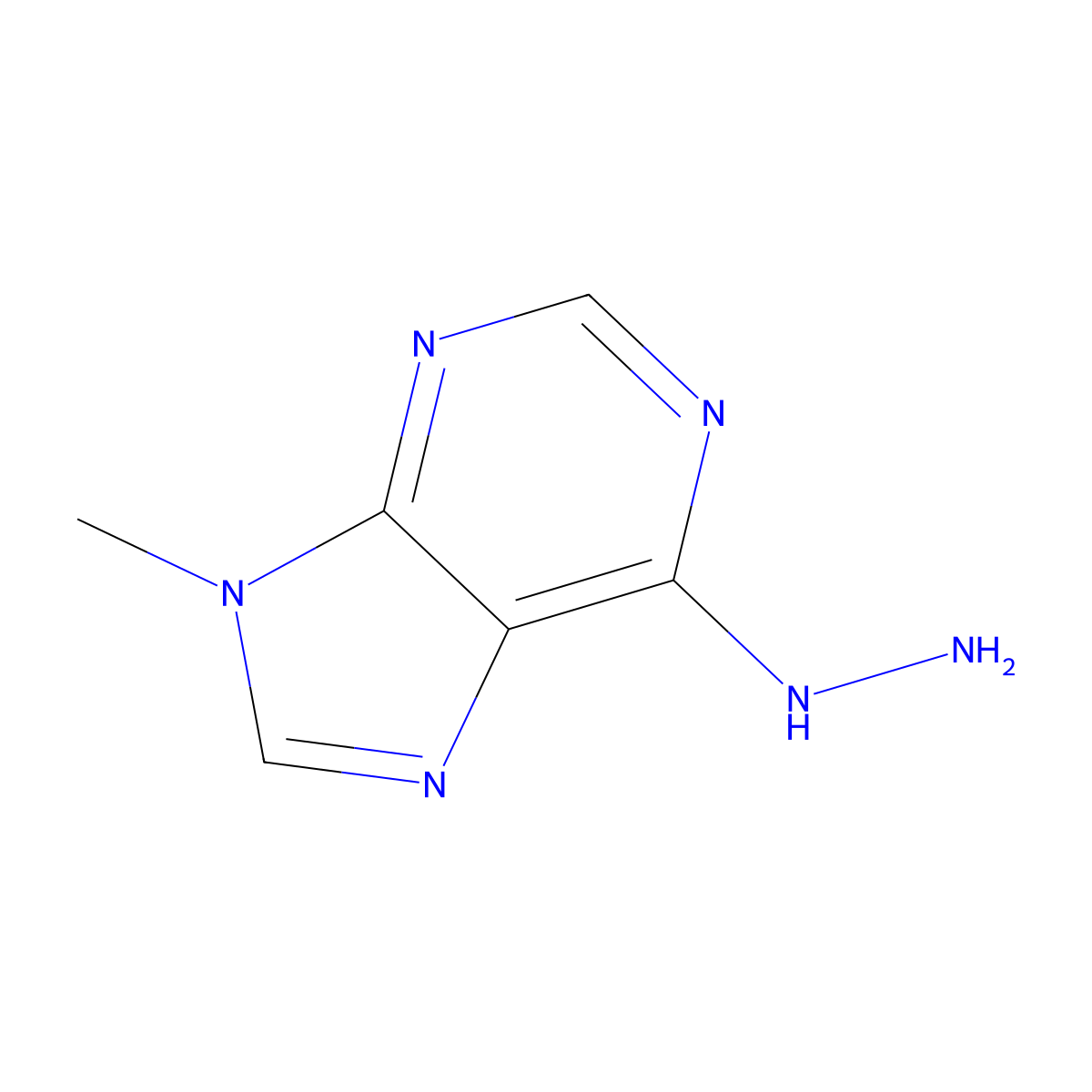 6-hydrazinyl-9-methyl-9H-Purine molecular structure, CAS 36082-59-4