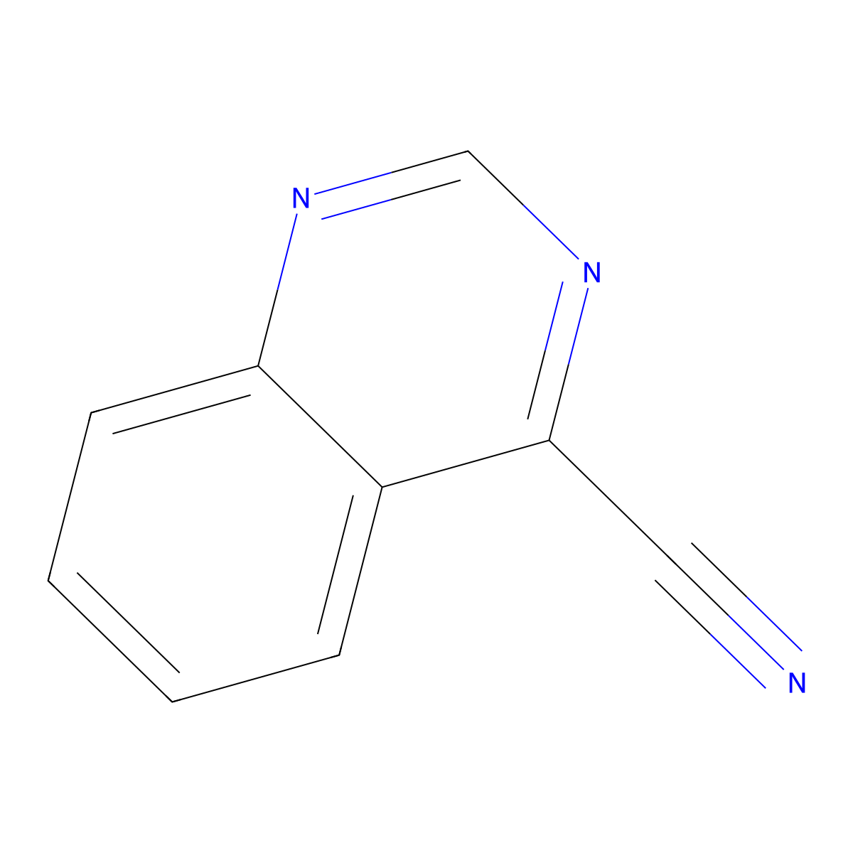 4-Quinazolinecarbonitrile molecular structure, CAS 36082-71-0
