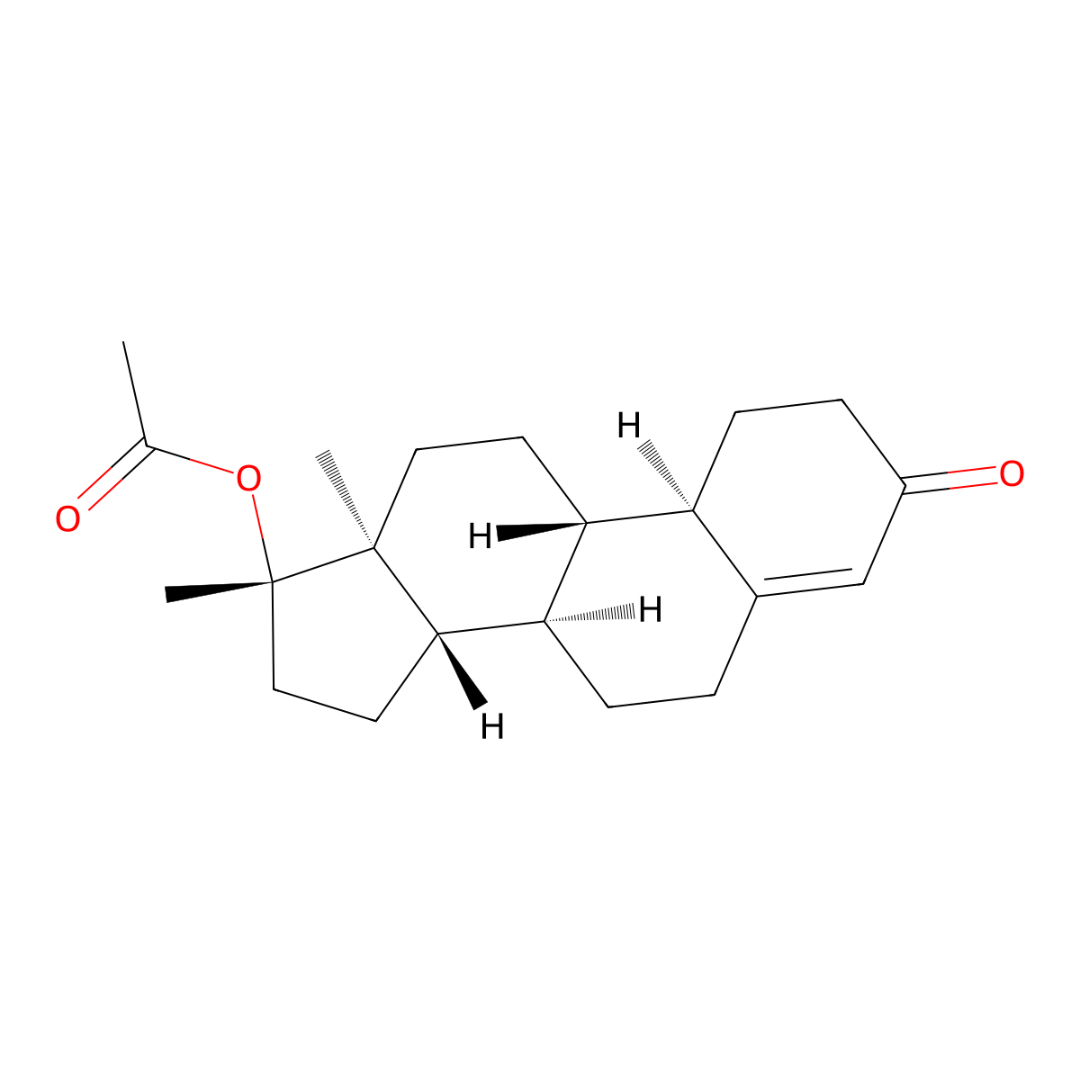17-O-Acetyl Normethandrone molecular structure, CAS 36083-56-4