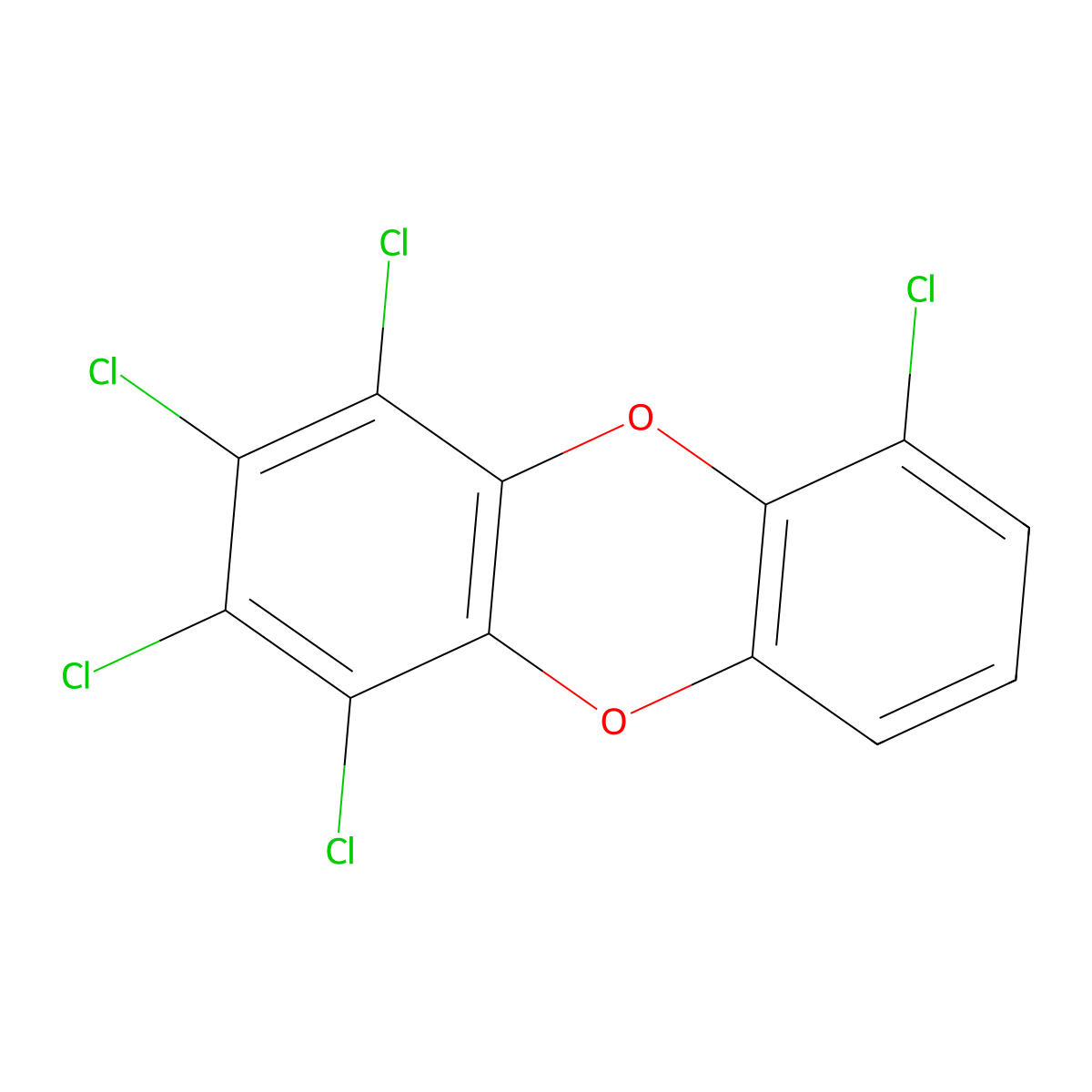 1,2,3,4,6-Pentachlorodibenzo-p-dioxin molecular structure, CAS 36088-22-9
