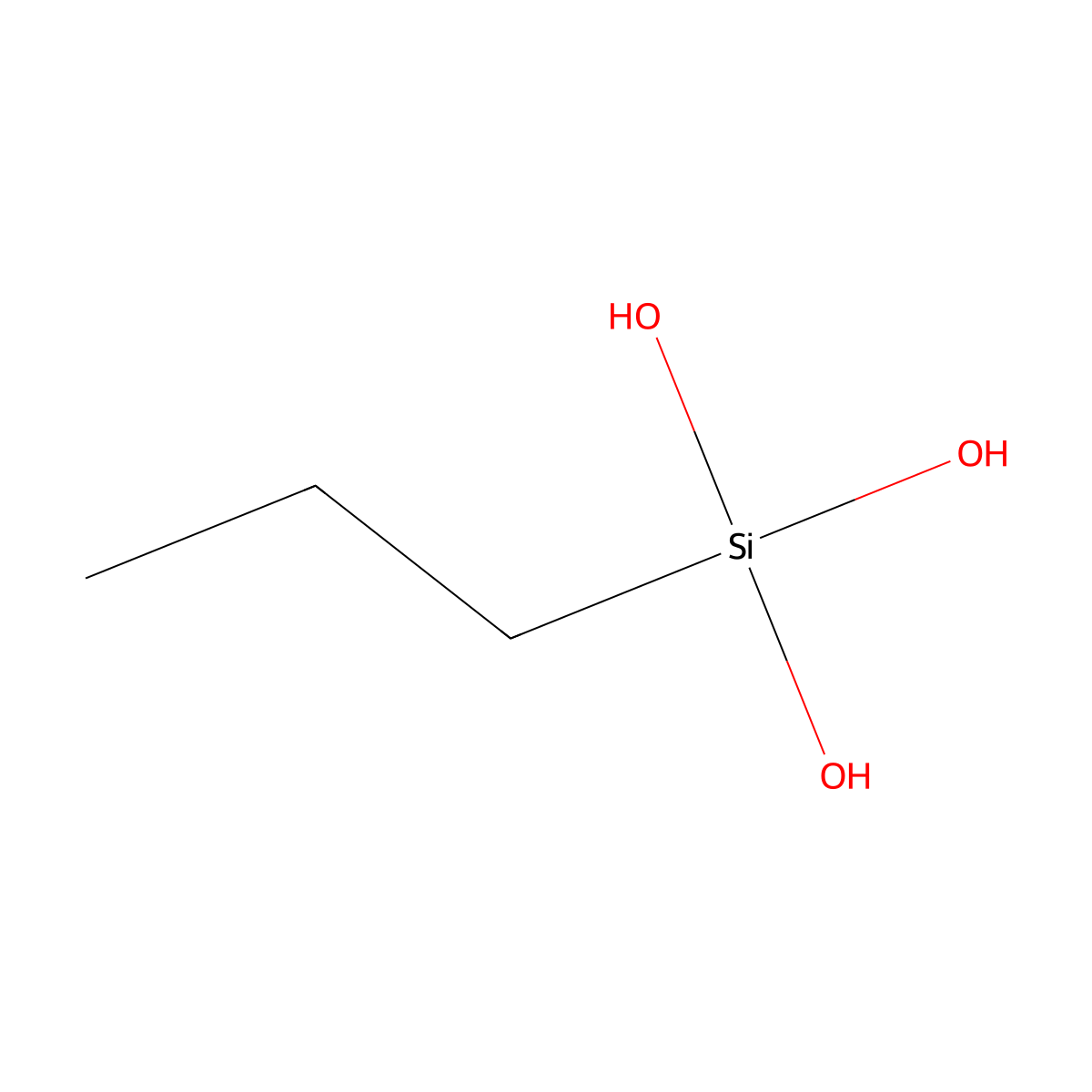 Propylsilanetriol molecular structure, CAS 36088-62-7