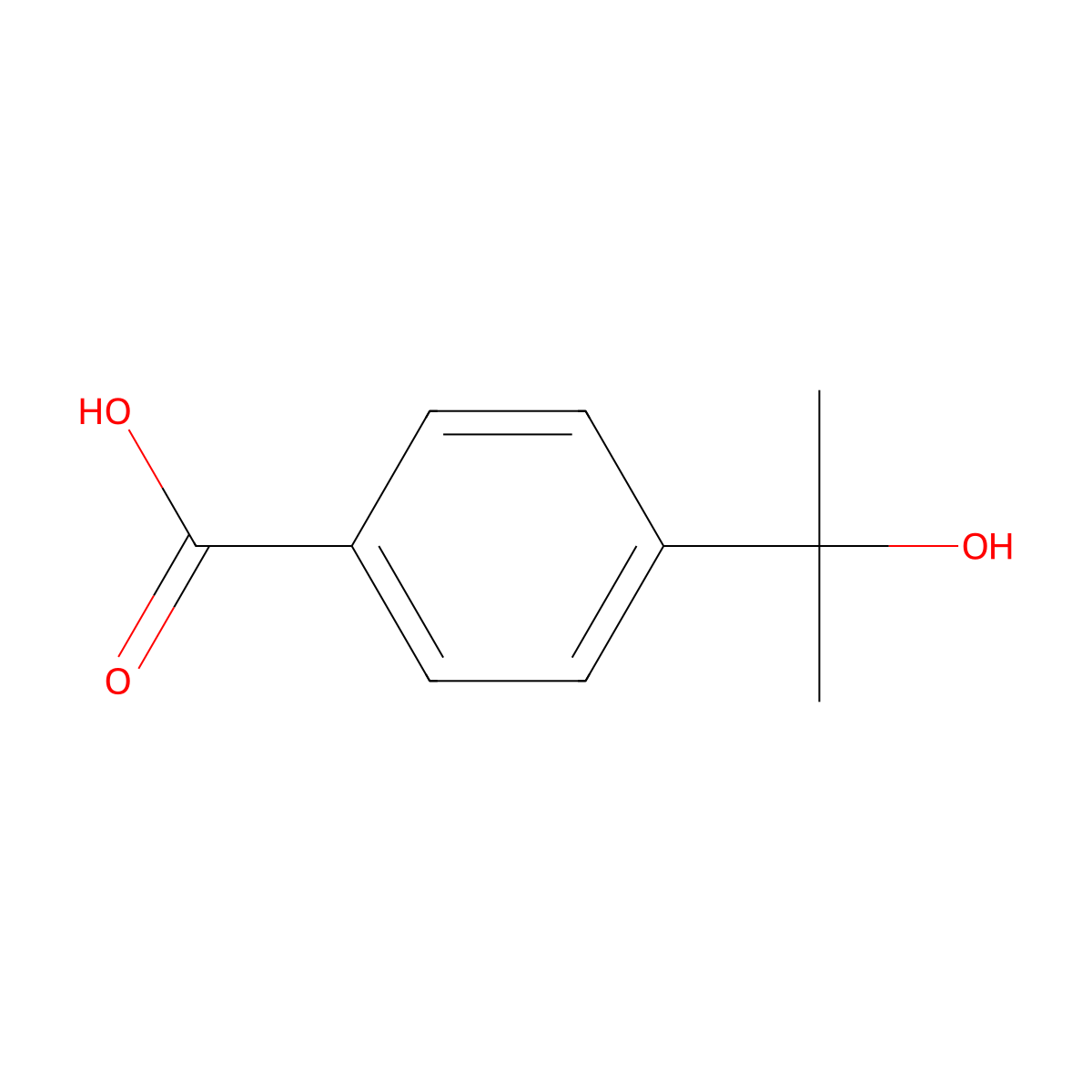 4-(2-Hydroxypropan-2-yl)benzoic acid molecular structure, CAS 3609-50-5
