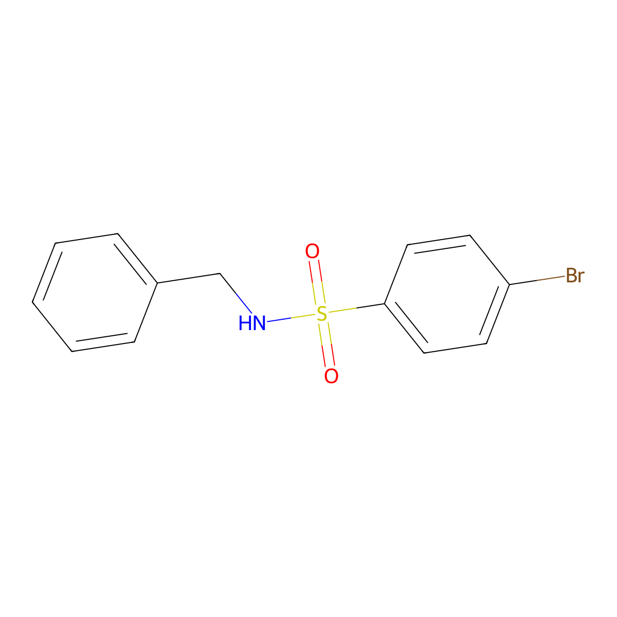 N-Benzyl-4-bromobenzenesulfonamide molecular structure, CAS 3609-87-8