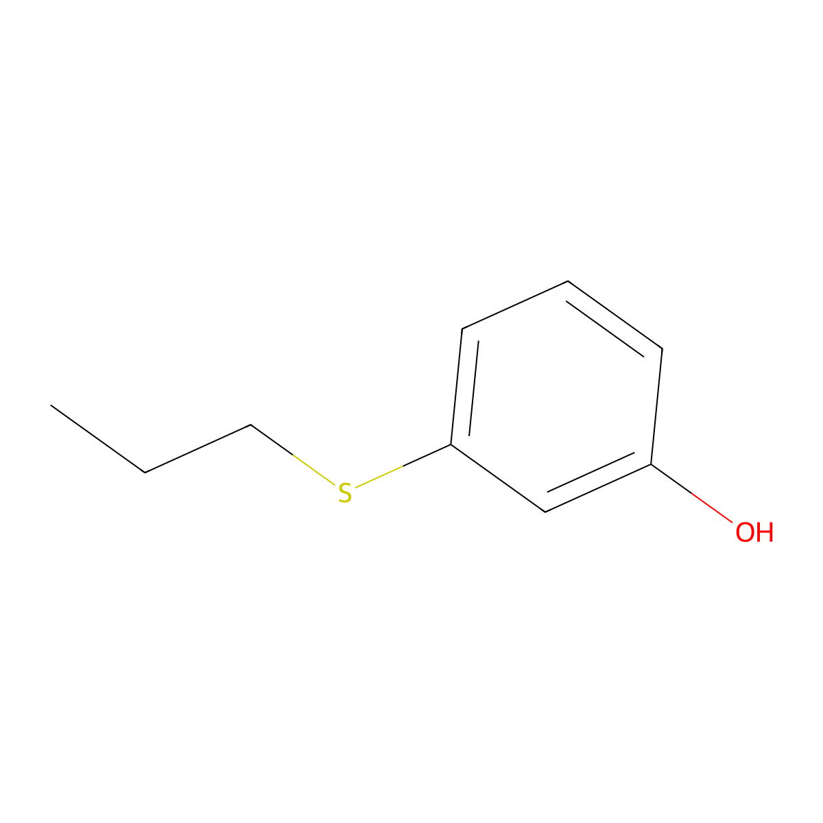 3-(Propylsulfanyl)phenol molecular structure, CAS 36090-08-1