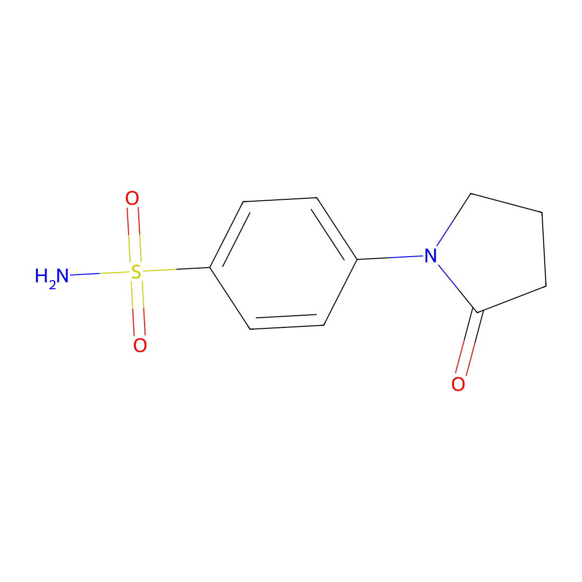 Benzenesulfonamide, 4-(2-oxo-1-pyrrolidinyl)- molecular structure, CAS 36090-27-4