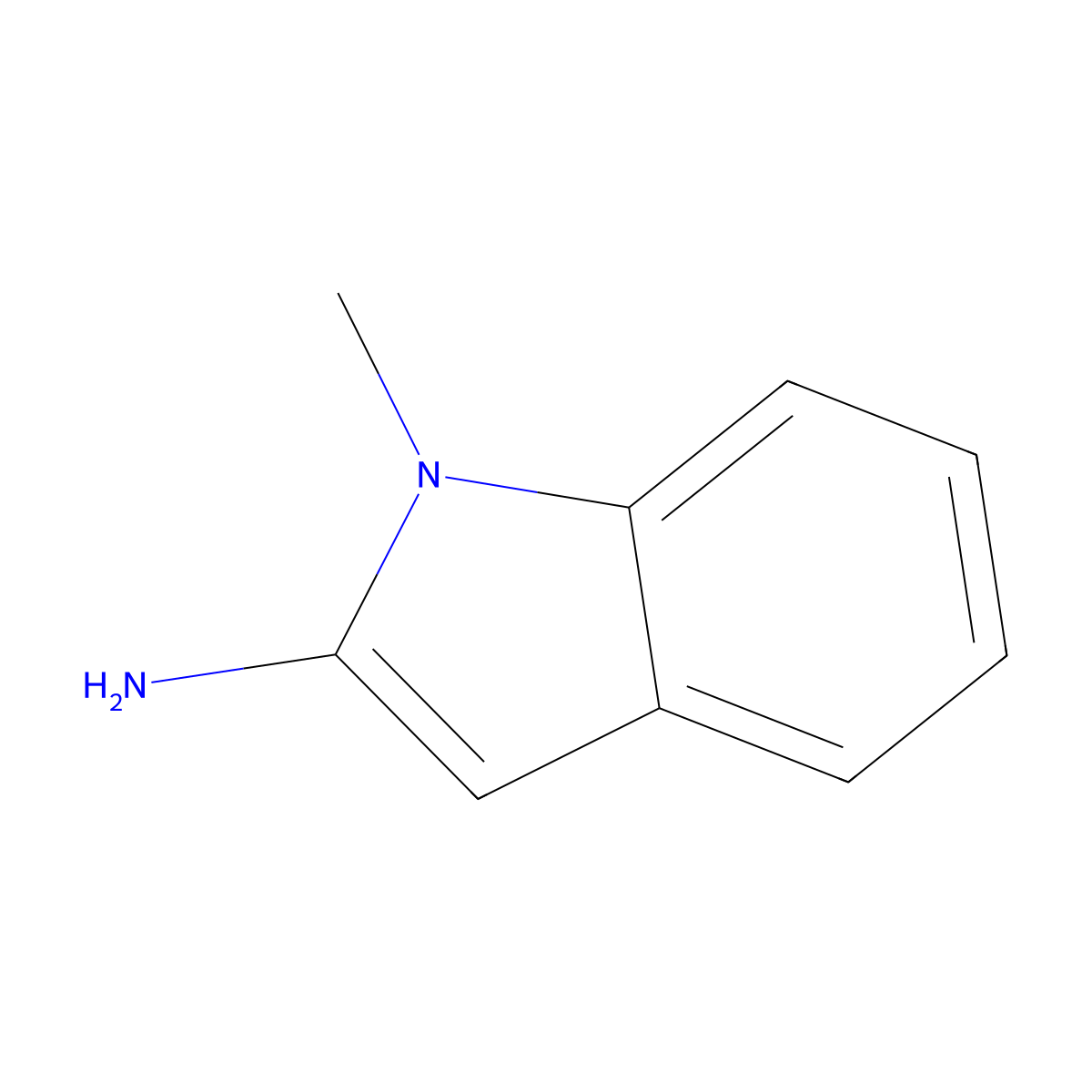 1-Methyl-1H-indol-2-amine molecular structure, CAS 36092-88-3