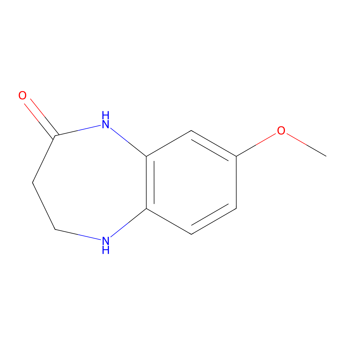 8-Methoxy-4,5-dihydro-1H-benzo[b][1,4]diazepin-2(3H)-one molecular structure, CAS 36093-58-0