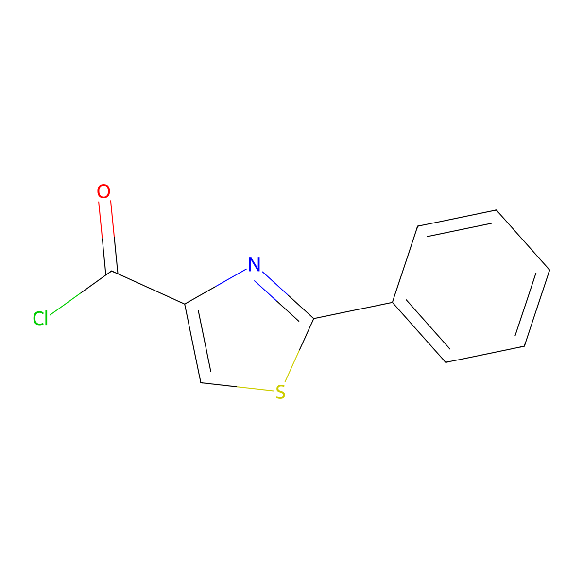 2-Phenyl-1,3-thiazole-4-carbonyl chloride molecular structure, CAS 36094-04-9