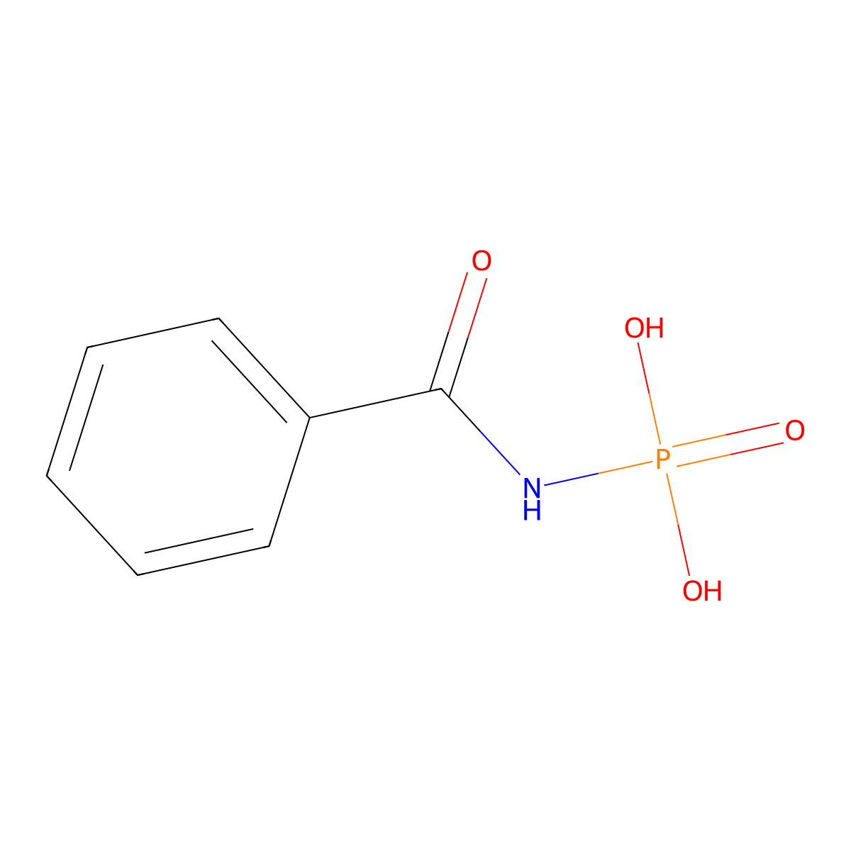 N-Benzoylphosphoramidic acid molecular structure, CAS 36097-63-9