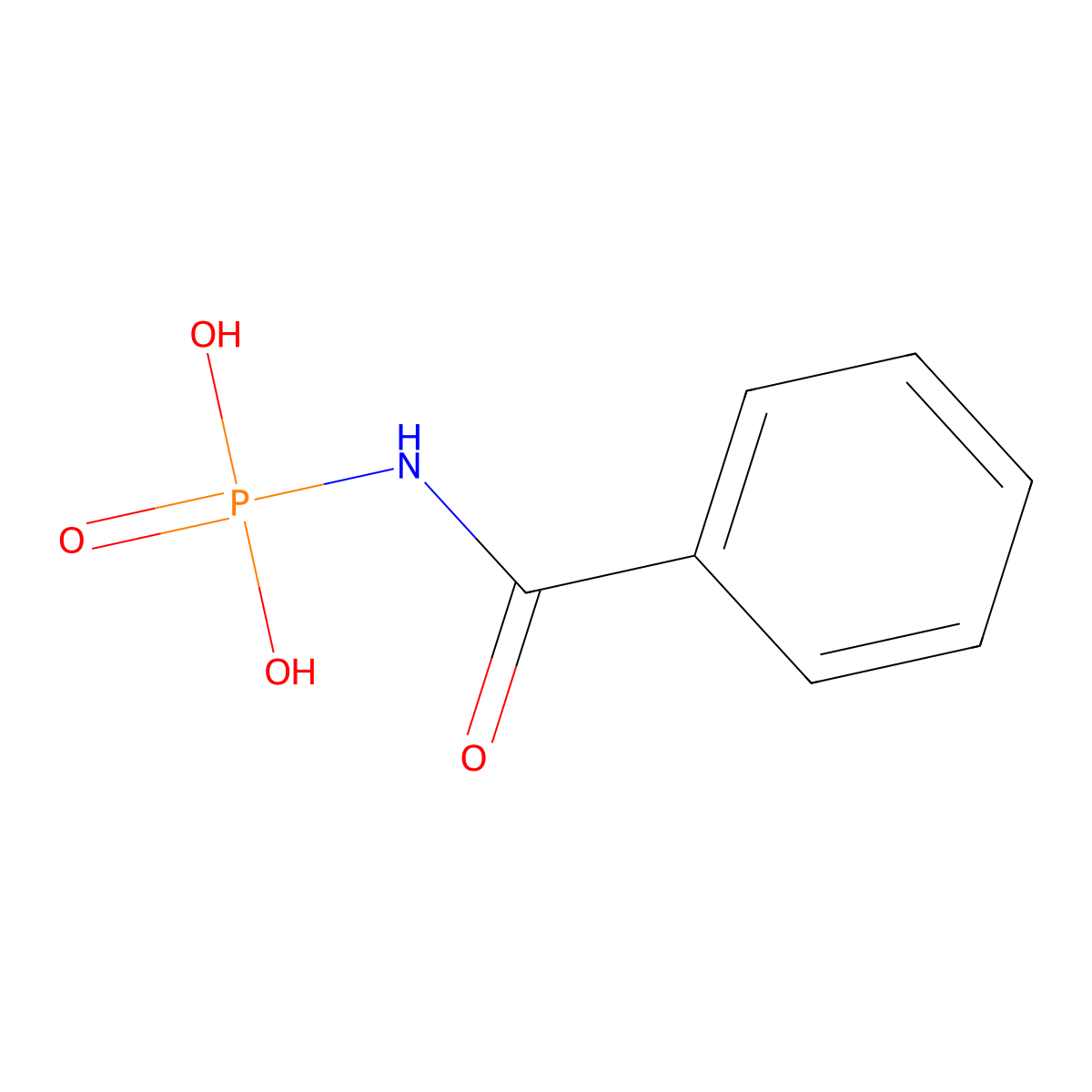 N-Benzoylphosphoramidic acid molecular structure, CAS 36097-63-9