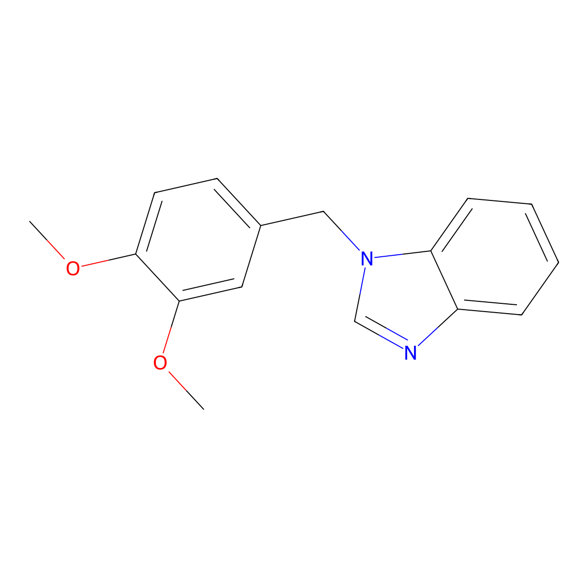 1-[(3,4-Dimethoxyphenyl)methyl]benzimidazole molecular structure, CAS 36098-03-0
