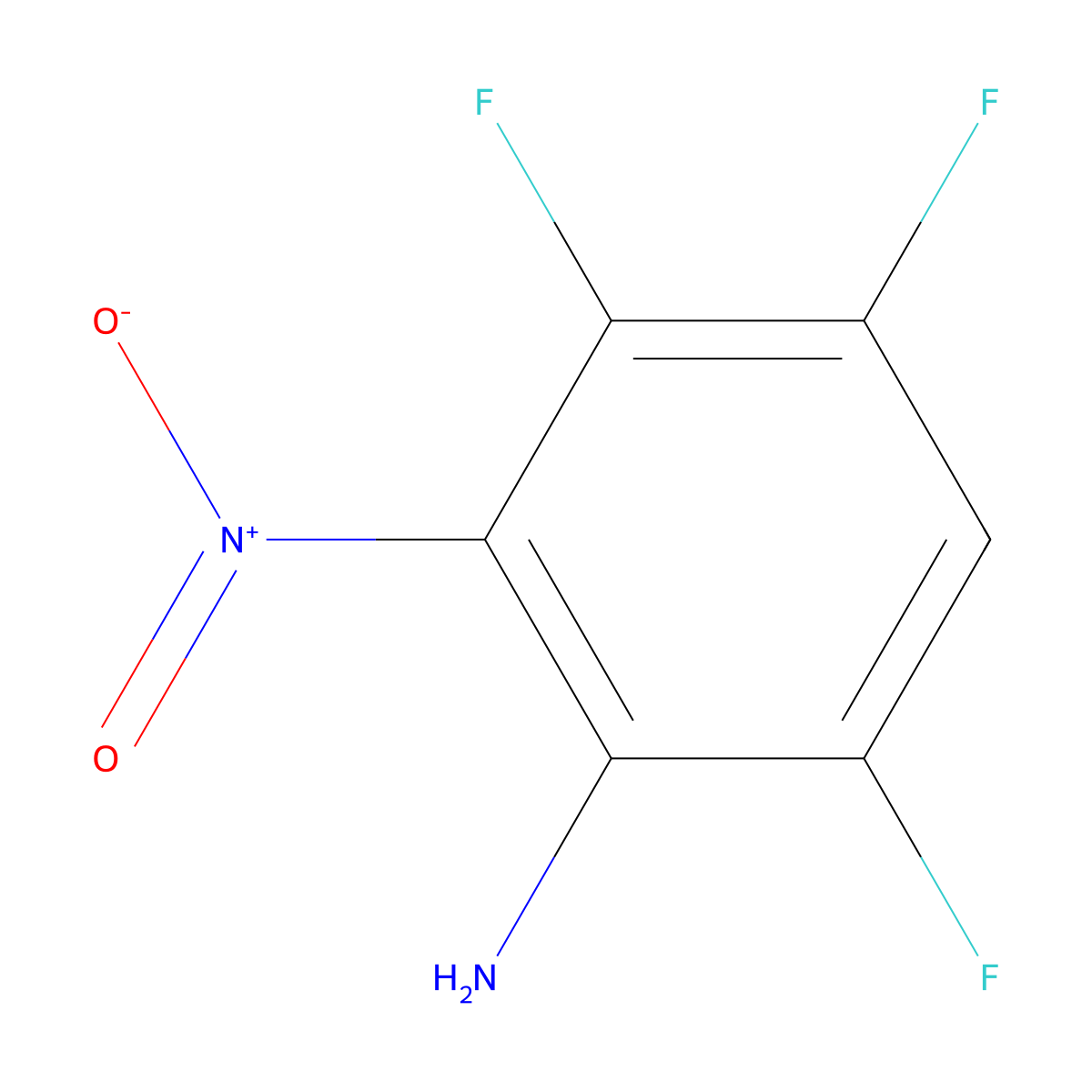 3,4,6-Trifluoro-2-nitroaniline molecular structure, CAS 361-39-7