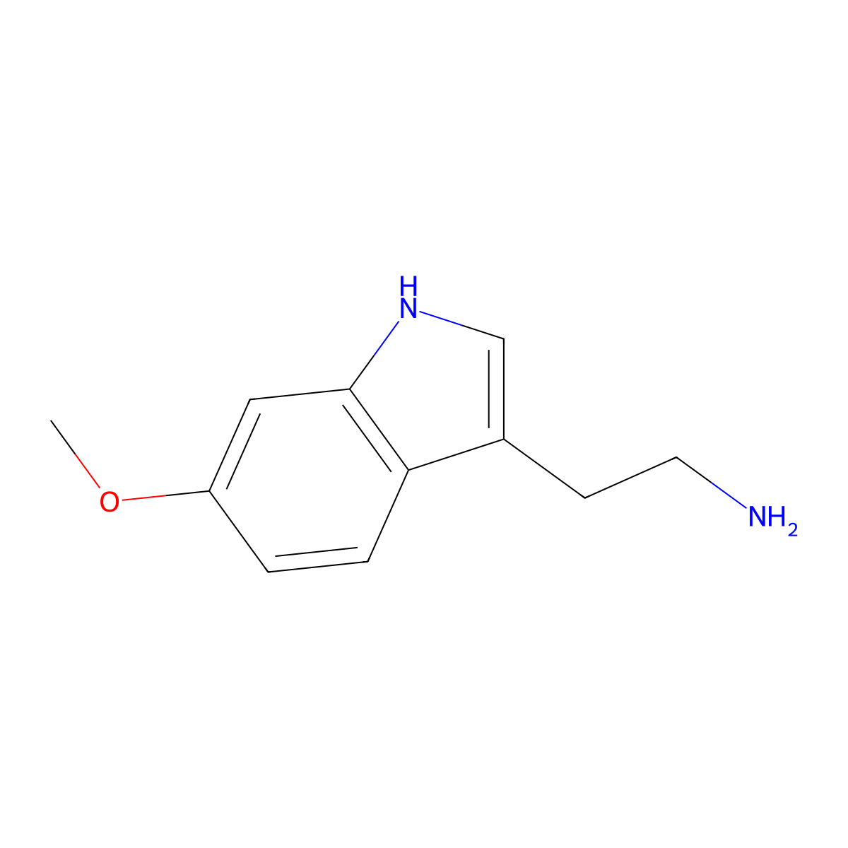 2-(2-Aminoethyl)-5-methoxyindole molecular structure, CAS 3610-36-4