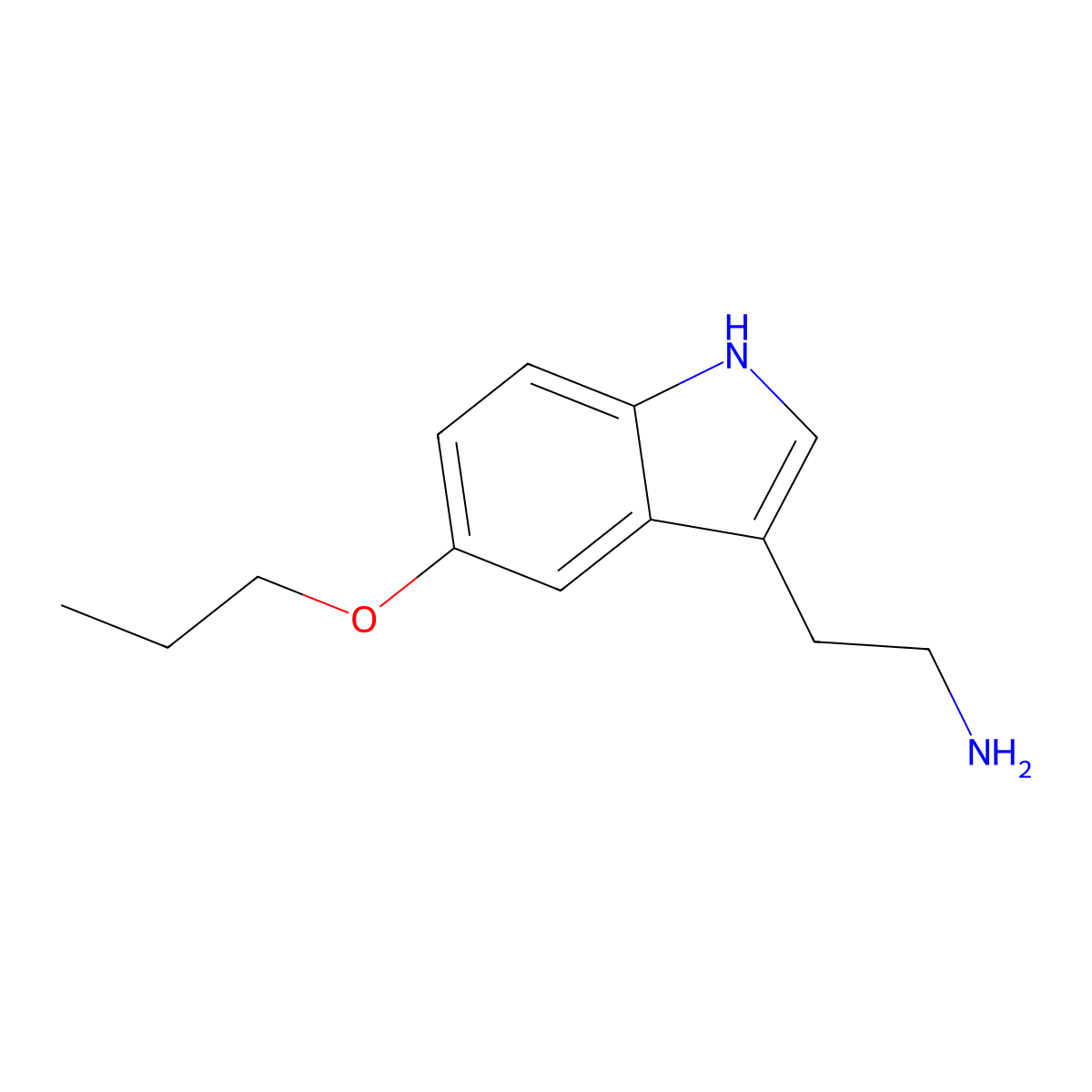 5-Propoxytryptamine molecular structure, CAS 3610-40-0