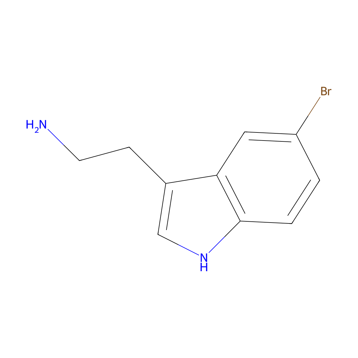 5-Bromotryptamine molecular structure, CAS 3610-42-2