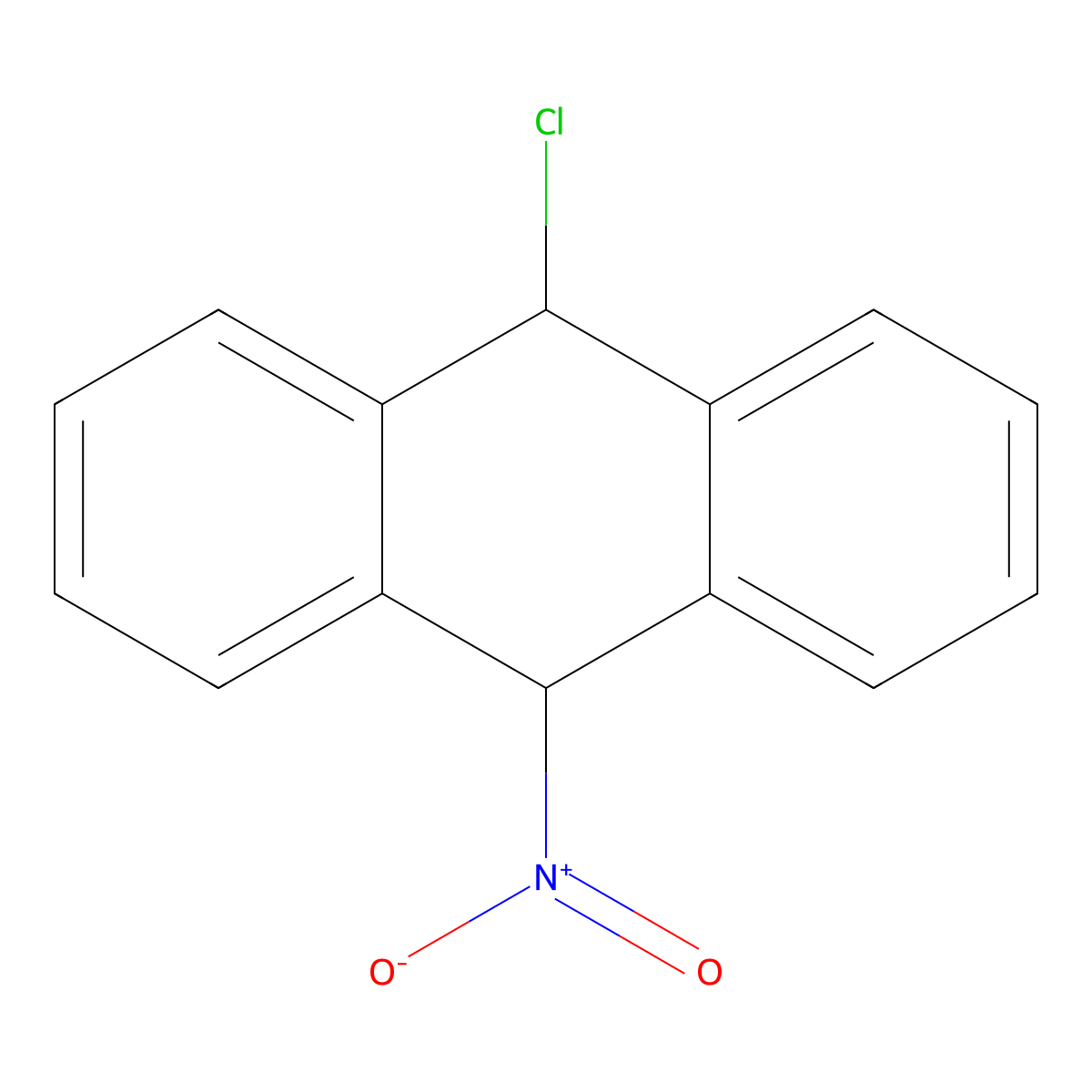 9-Chloro-10-nitro-9,10-dihydroanthracene molecular structure, CAS 36101-18-5