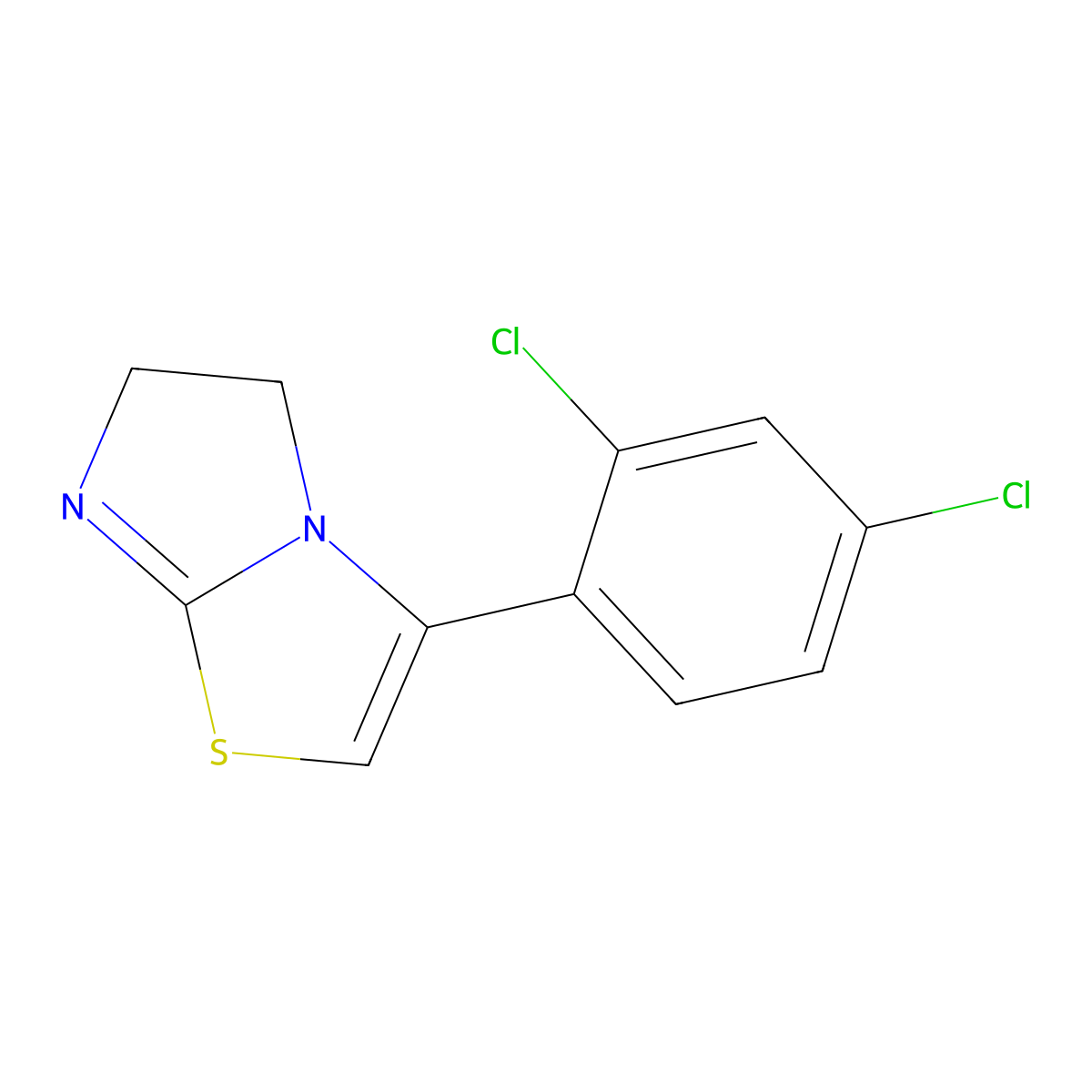 3-(2,4-Dichlorophenyl)-5,6-dihydroimidazo[2,1-b][1,3]thiazole molecular structure, CAS 36104-01-5