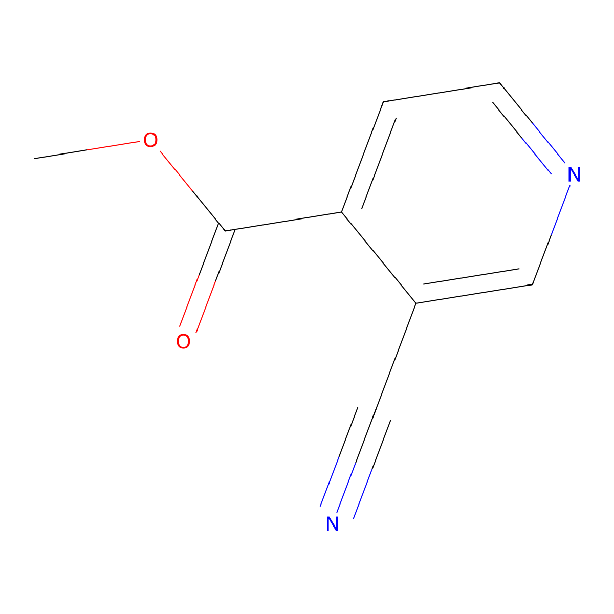 Methyl 3-cyanopyridine-4-carboxylate molecular structure, CAS 36106-47-5
