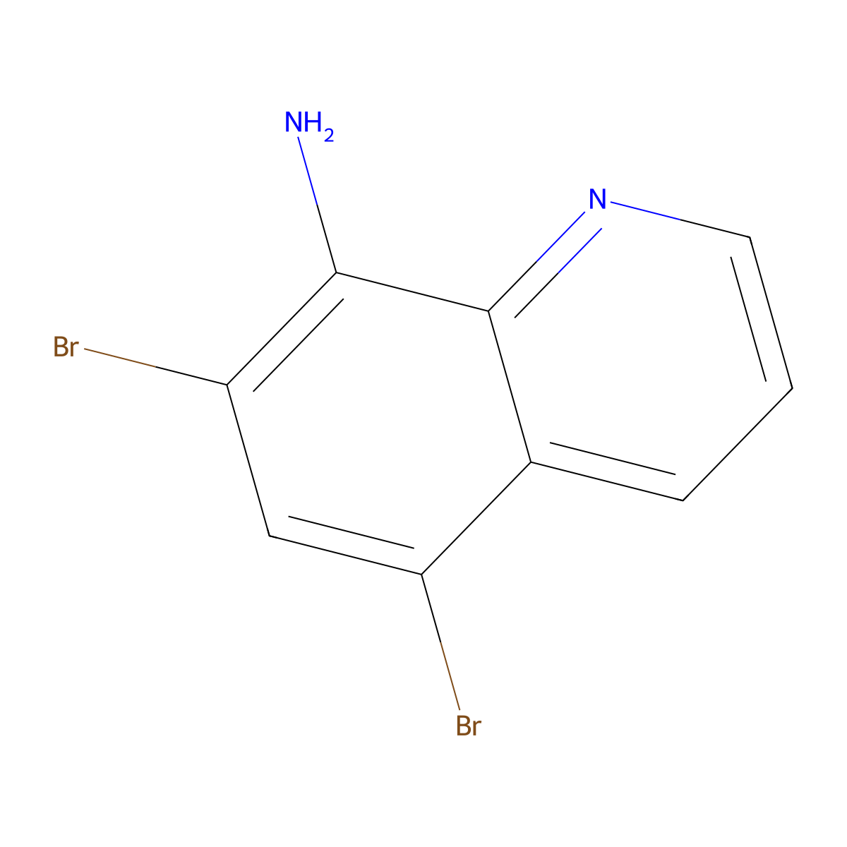 5,7-Dibromoquinolin-8-amine molecular structure, CAS 36107-02-5