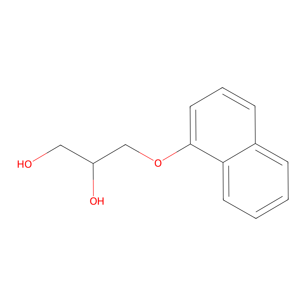 Propranolol glycol molecular structure, CAS 36112-95-5
