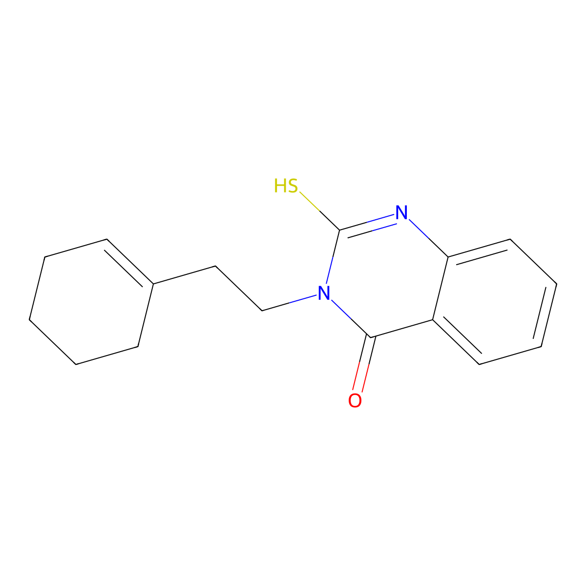 3-[2-(Cyclohex-1-en-1-yl)ethyl]-2-sulfanyl-3,4-dihydroquinazolin-4-one molecular structure, CAS 361150-54-1