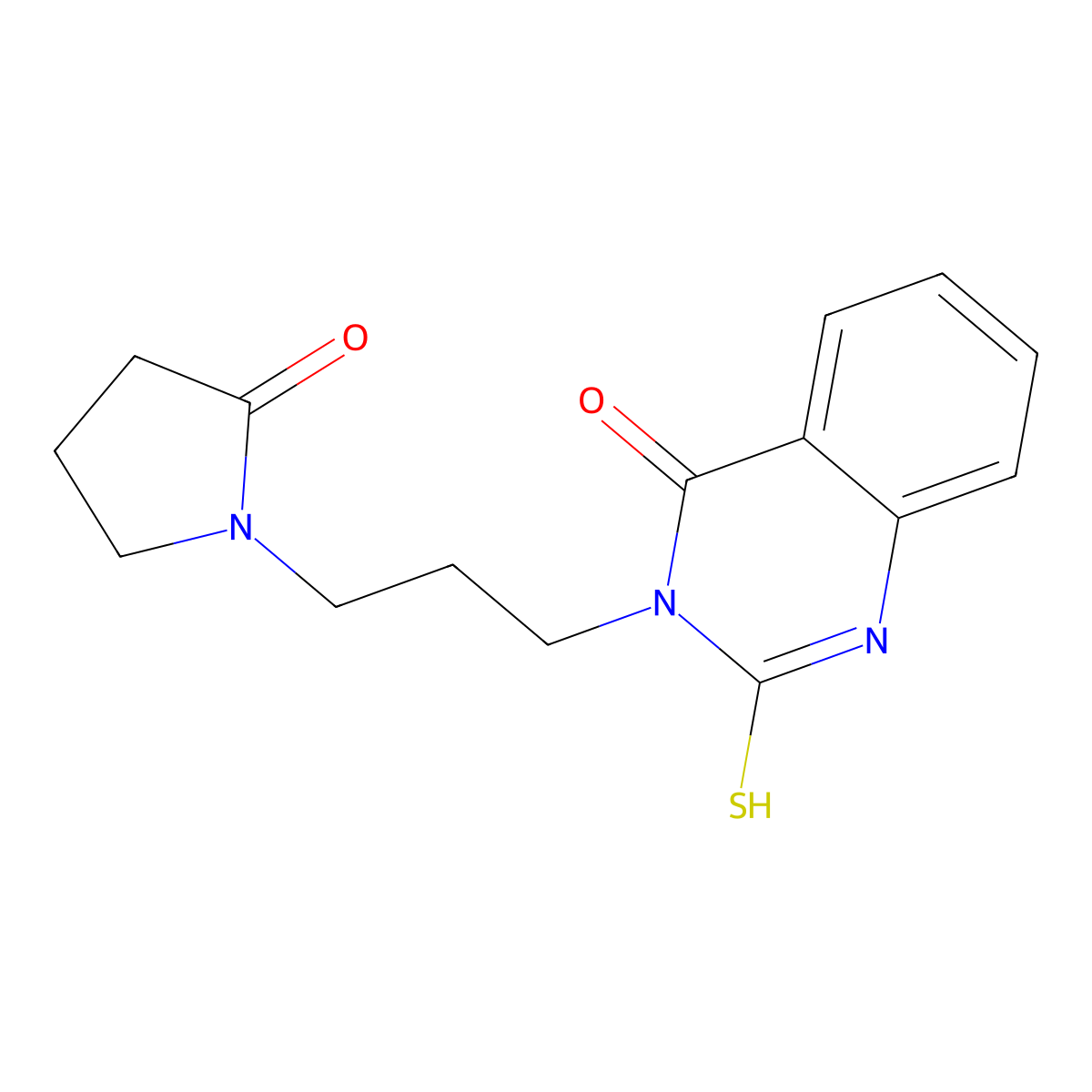 3-[3-(2-oxopyrrolidin-1-yl)propyl]-2-thioxo-2,3-dihydroquinazolin-4(1H)-one molecular structure, CAS 361150-61-0