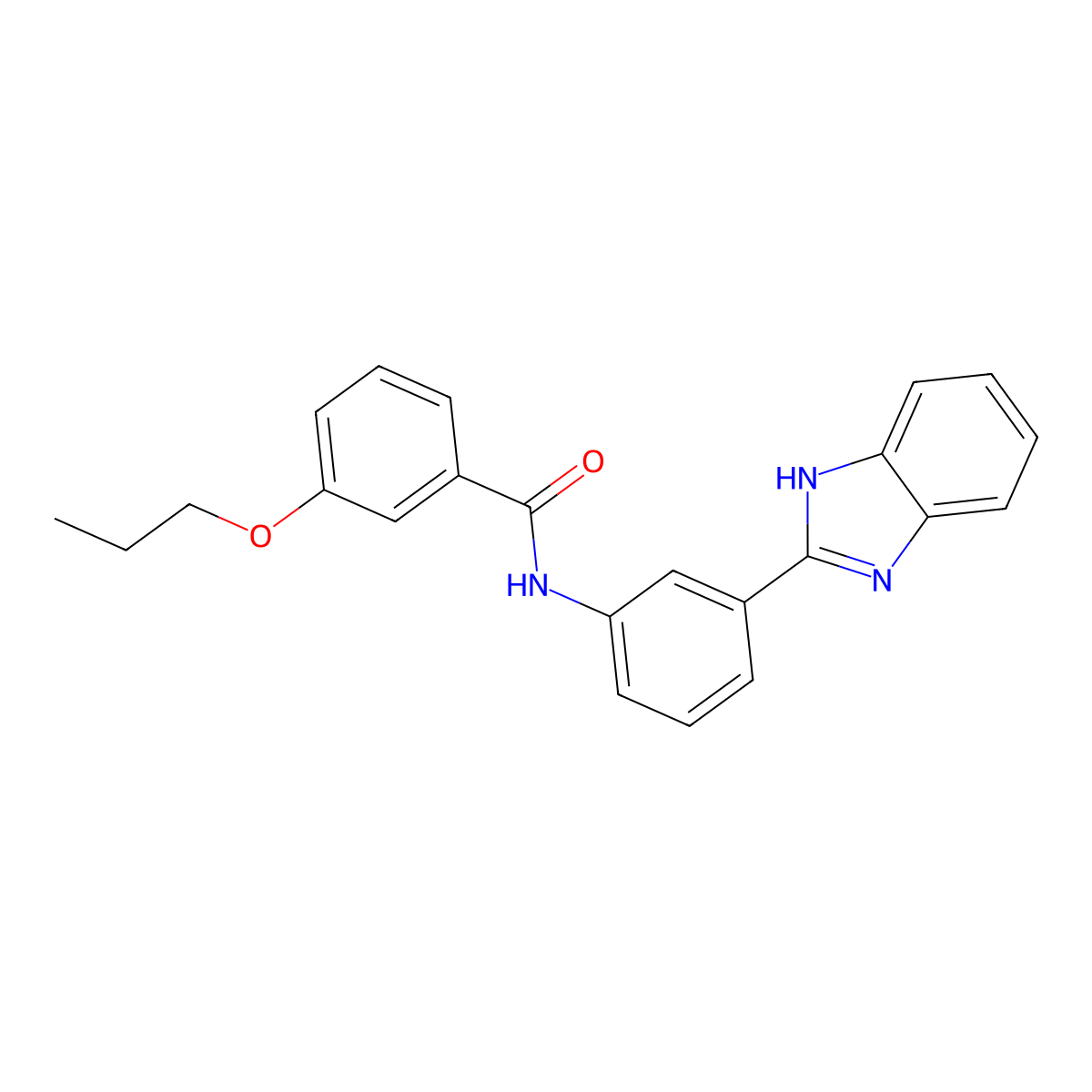 N-[3-(1H-benzimidazol-2-yl)phenyl]-3-propoxybenzamide molecular structure, CAS 361158-08-9