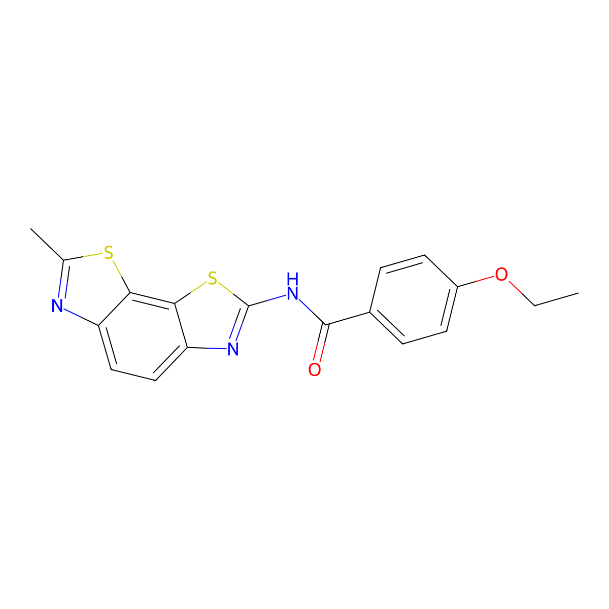 4-ethoxy-N-(7-methyl-[1,3]thiazolo[4,5-g][1,3]benzothiazol-2-yl)benzamide molecular structure, CAS 361158-91-0