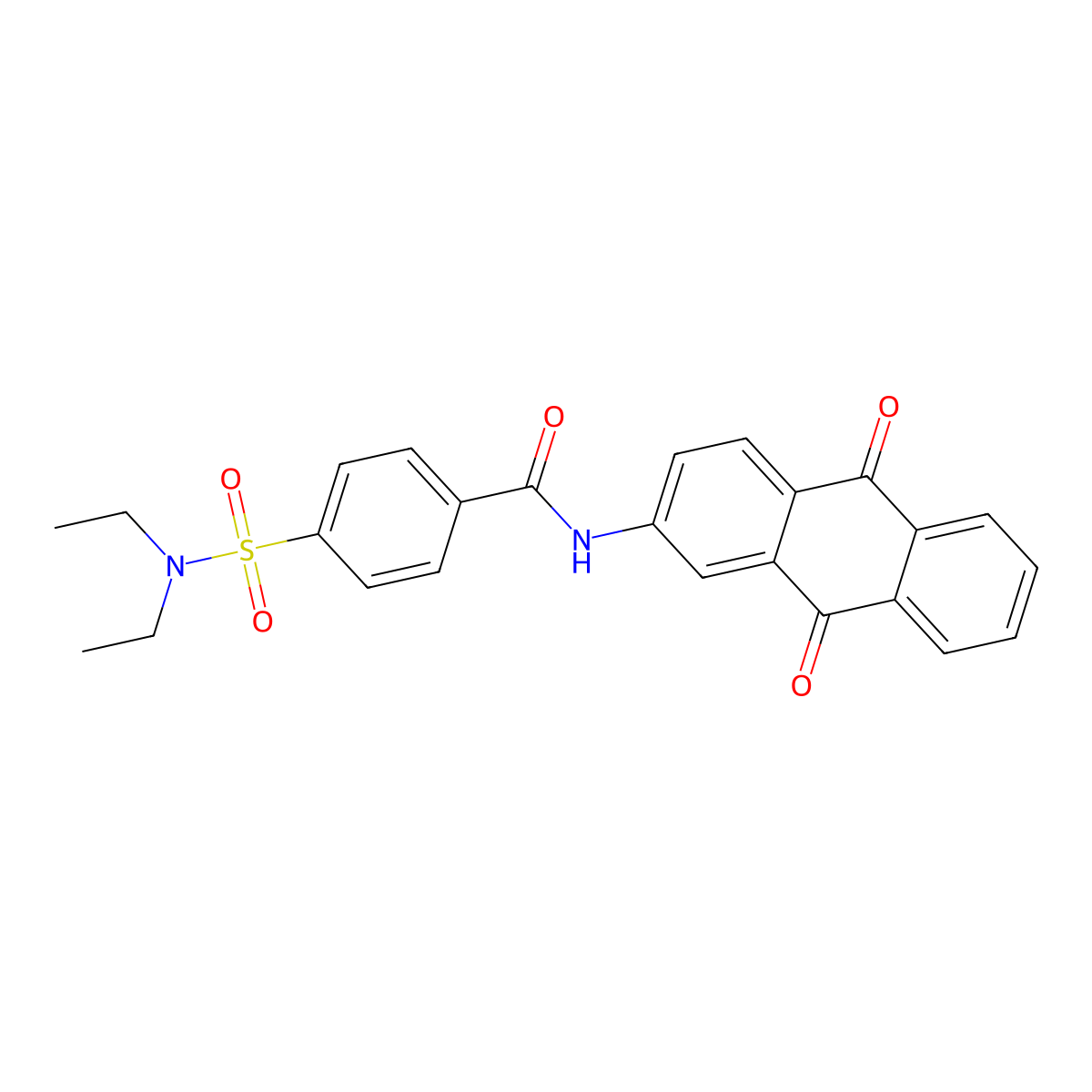4-(diethylsulfamoyl)-N-(9,10-dioxoanthracen-2-yl)benzamide molecular structure, CAS 361158-94-3