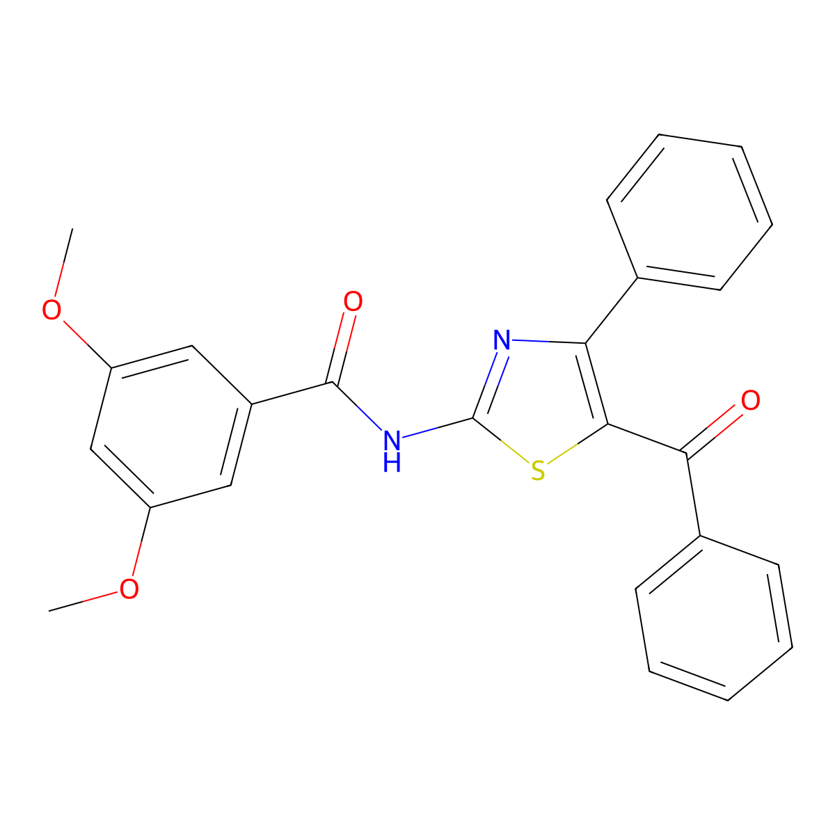 N-(5-benzoyl-4-phenyl-1,3-thiazol-2-yl)-3,5-dimethoxybenzamide molecular structure, CAS 361159-01-5