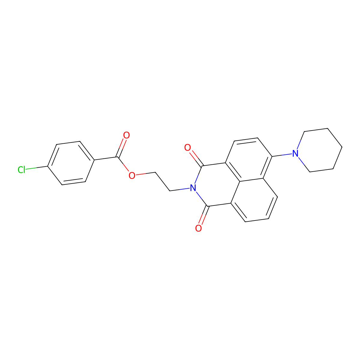 2-(1,3-Dioxo-6-piperidin-1-ylbenzo[de]isoquinolin-2-yl)ethyl 4-chlorobenzoate molecular structure, CAS 361159-03-7
