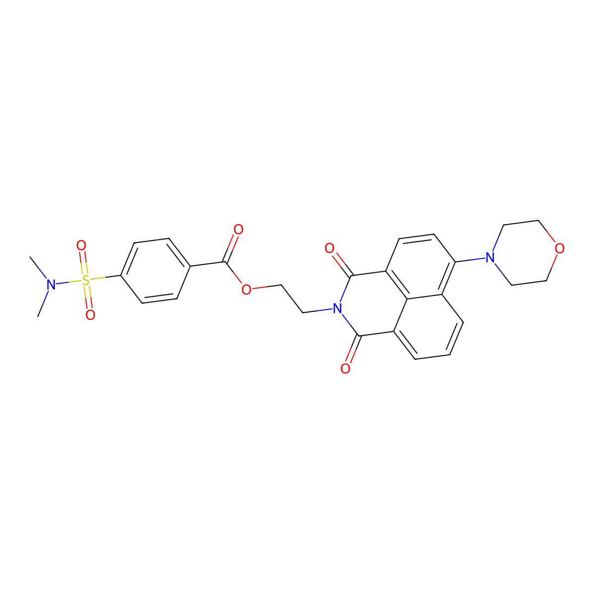 2-(6-Morpholin-4-yl-1,3-dioxobenzo[de]isoquinolin-2-yl)ethyl 4-(dimethylsulfamoyl)benzoate molecular structure, CAS 361159-15-1