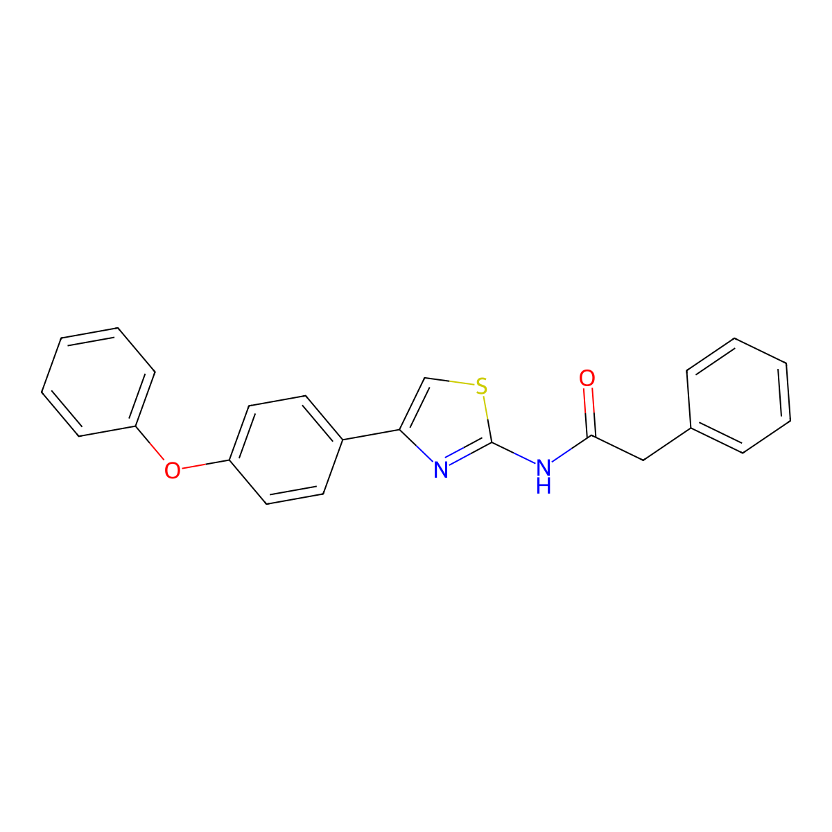 N-[4-(4-phenoxyphenyl)-1,3-thiazol-2-yl]-2-phenylacetamide molecular structure, CAS 361159-26-4