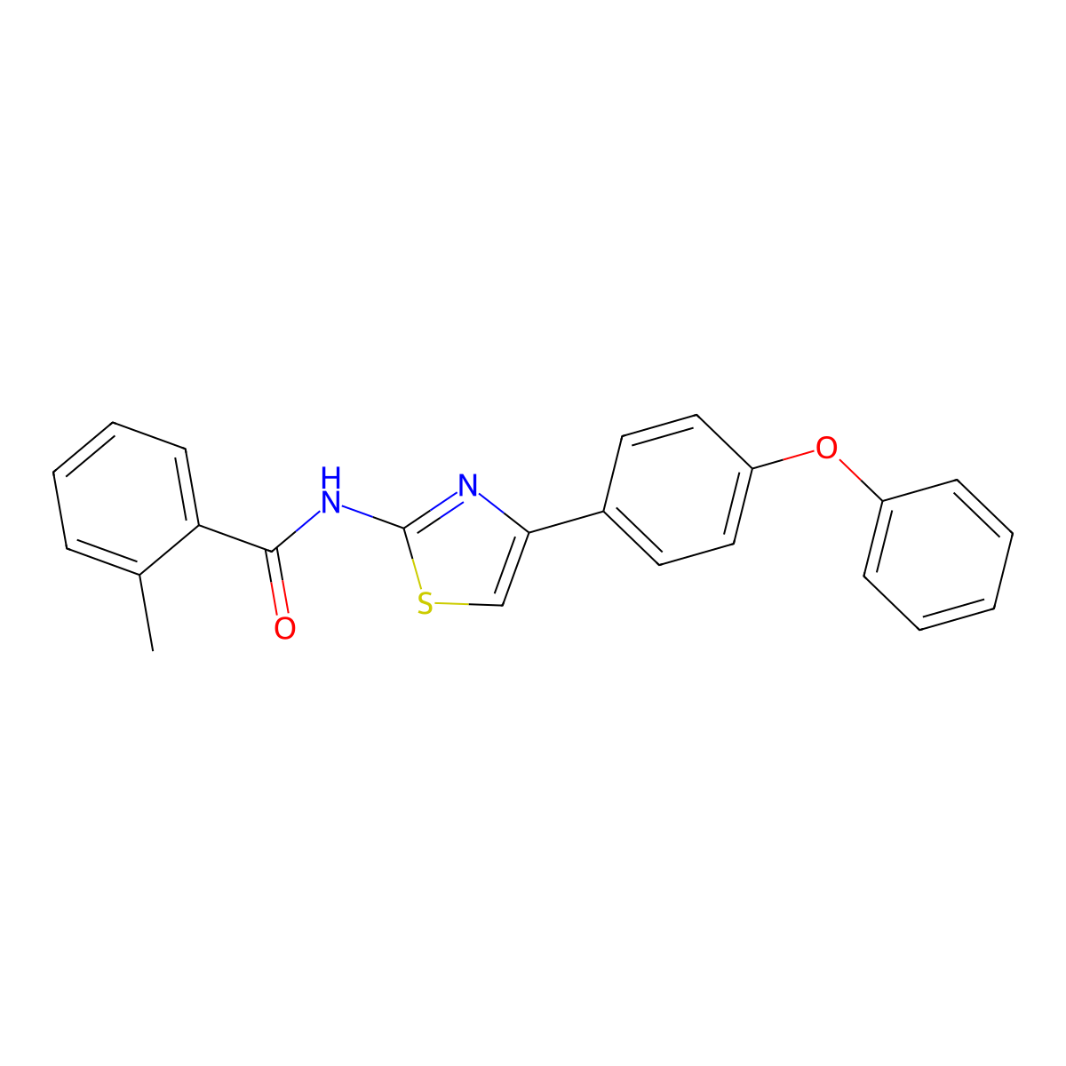 2-methyl-N-[4-(4-phenoxyphenyl)-1,3-thiazol-2-yl]benzamide molecular structure, CAS 361159-27-5
