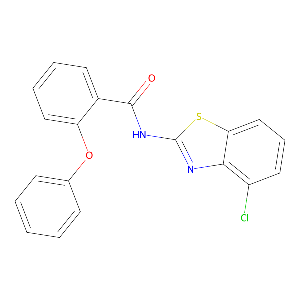 N-(4-chloro-1,3-benzothiazol-2-yl)-2-phenoxybenzamide molecular structure, CAS 361159-54-8